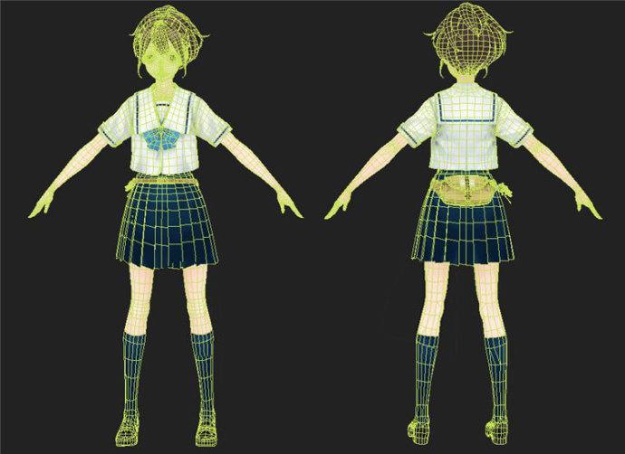 二次元角色动画卡通动漫3D模型