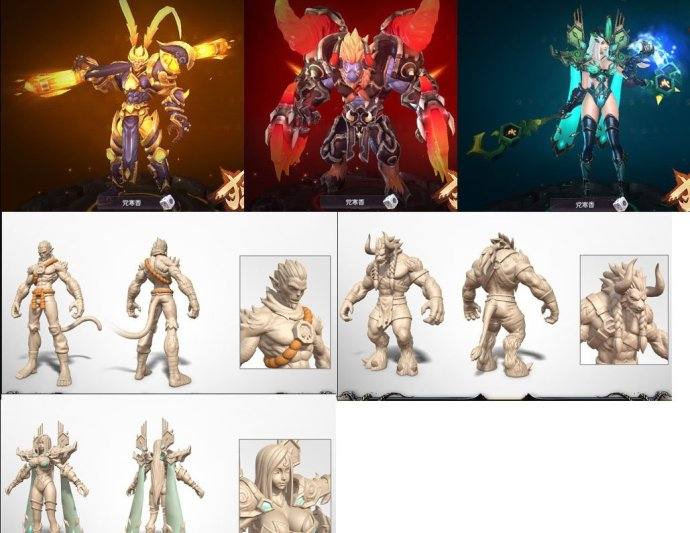 全套【暗黑西游】手游角色怪物坐骑3D模型