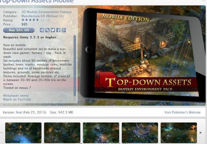 unity3d 游戏场景模型 Top-Down Assets 梦幻场景模型