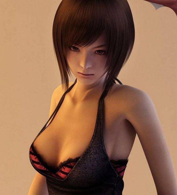【免费】性感妹子四边面CG模型下载