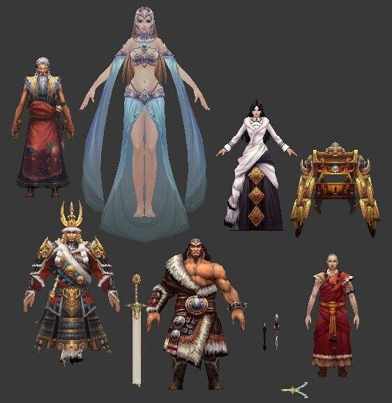 中国风网游的部分角色